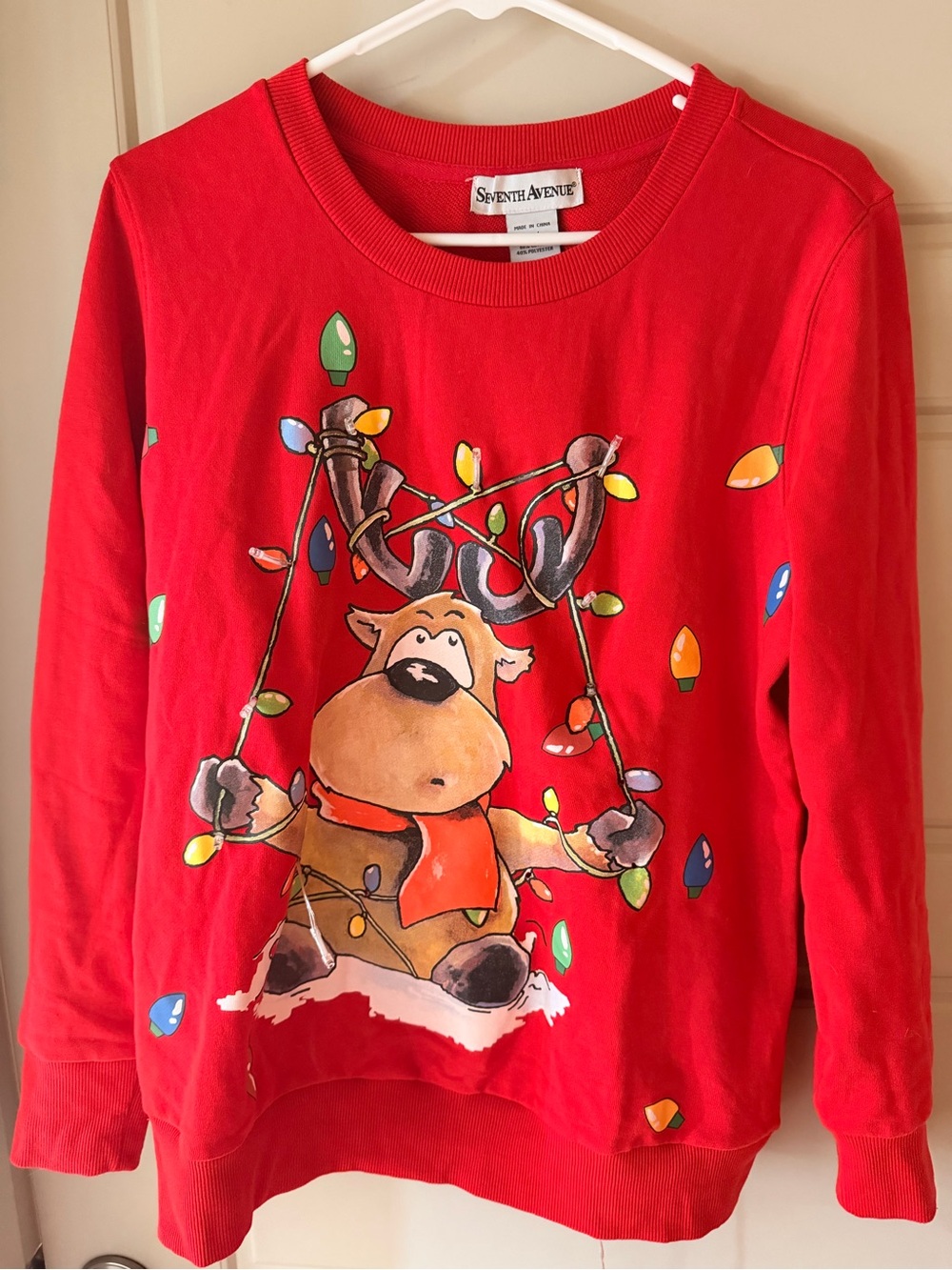 Kids Red Holiday Reindeer Sweatshirt